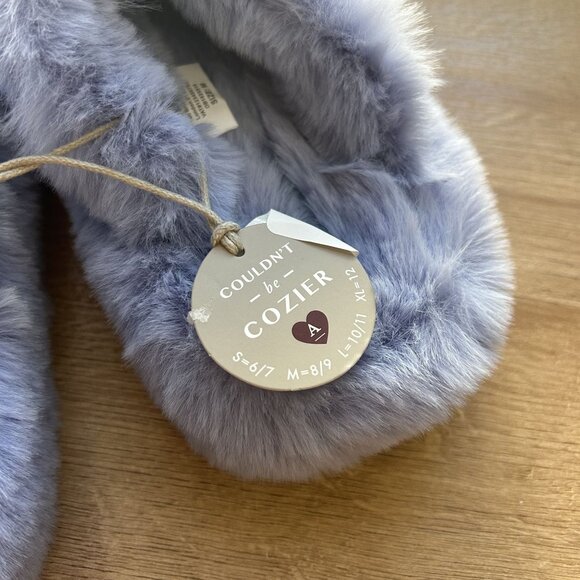 Anthropologie Maeve Fuzzy Sky Platform Slippers Women's Size Medium M (8-9) NWT - Picture 6 of 6